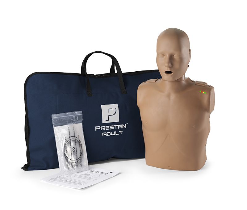 PRESTAN CPR Adult Manikin 4-Pack w. Feedback, AED UltraTrainers, Carry Bag 